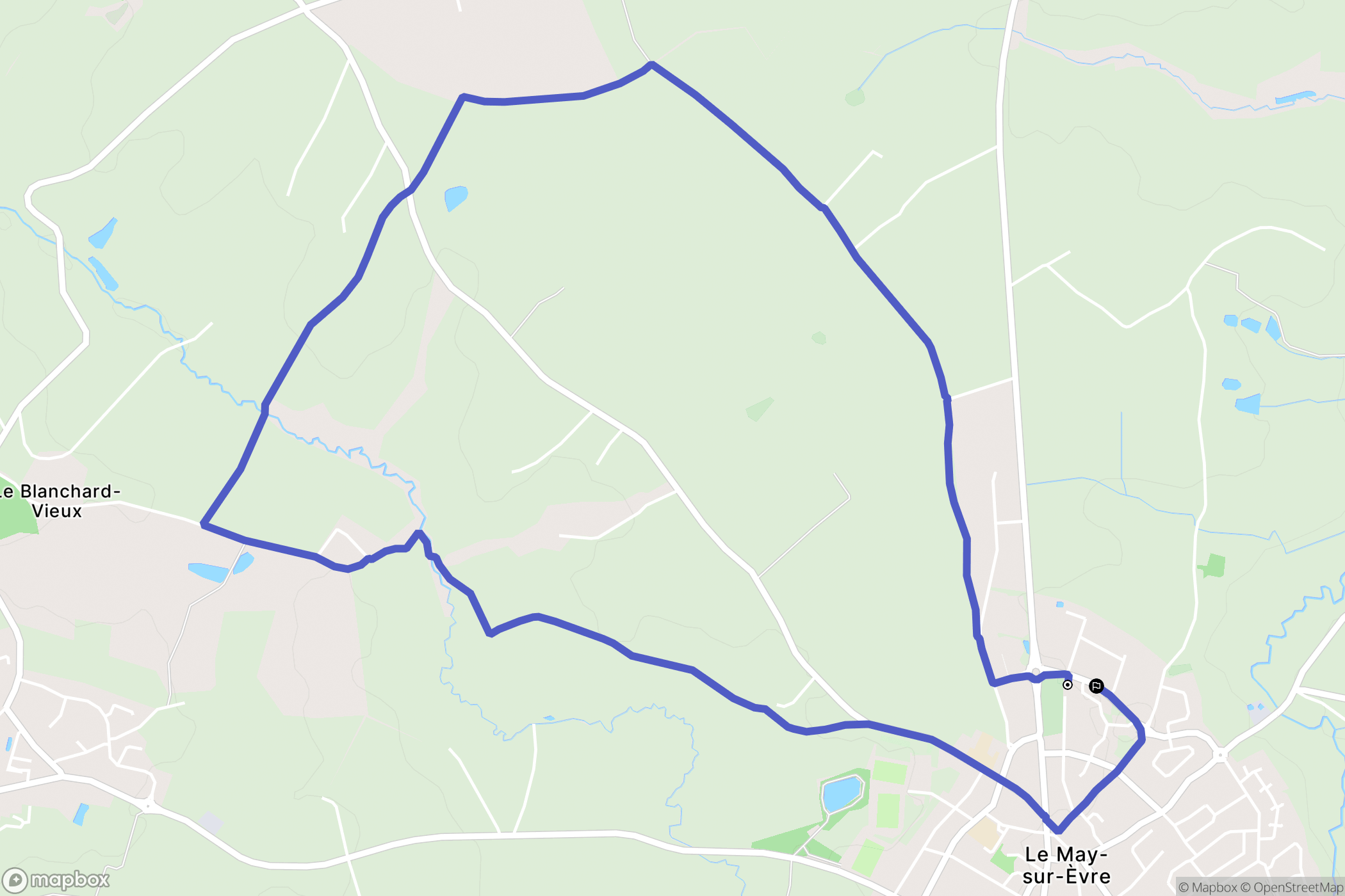 Le May-sur-Èvre : carte du parcours de randonnée - France