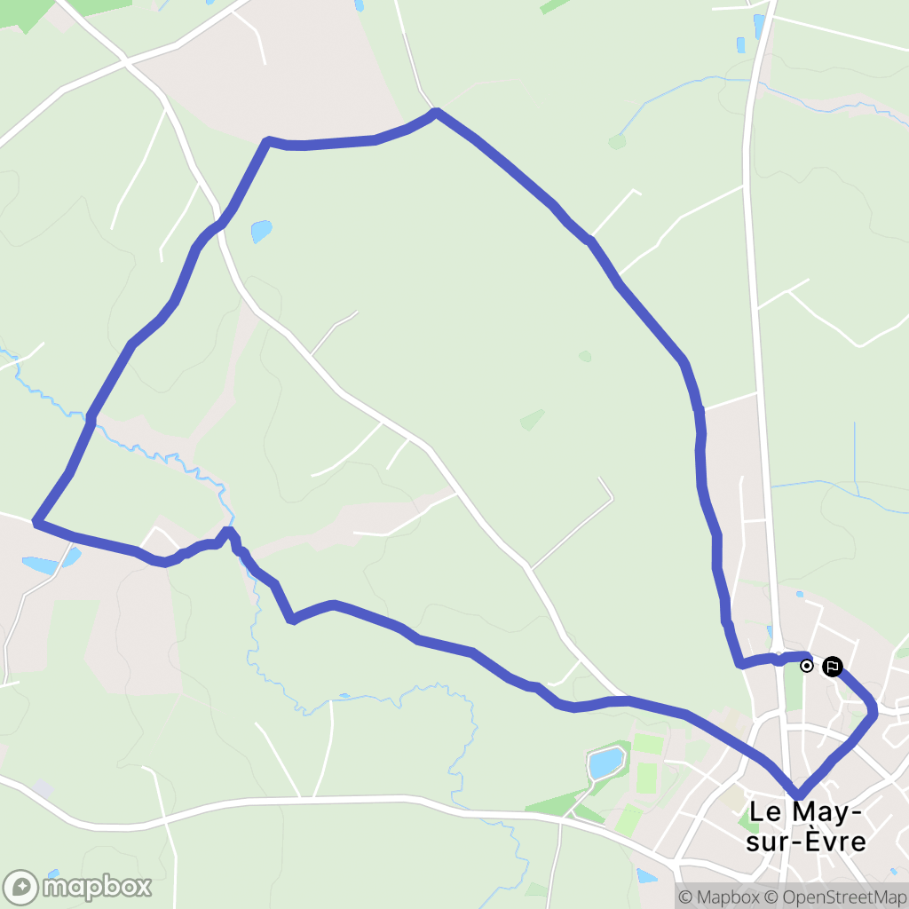 Le May-sur-Èvre : carte du parcours de randonnée - France