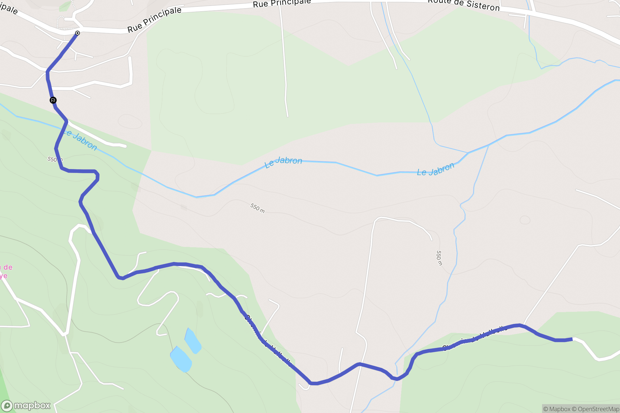 Noyers-sur-Jabron : carte du parcours de randonnée - France