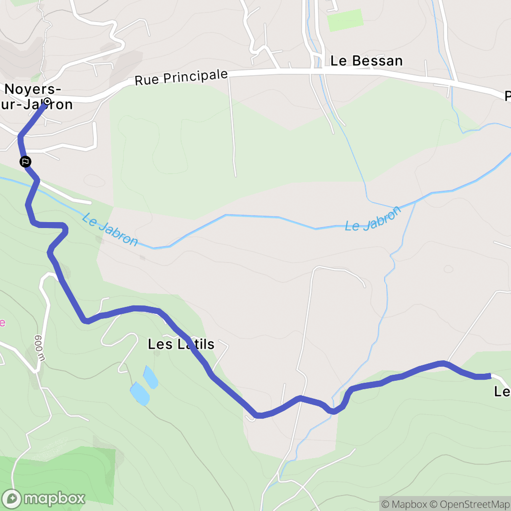Noyers-sur-Jabron : carte du parcours de randonnée - France