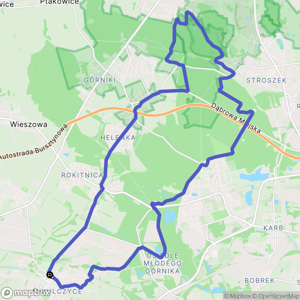 Zabrze: mapa trasy - Poland