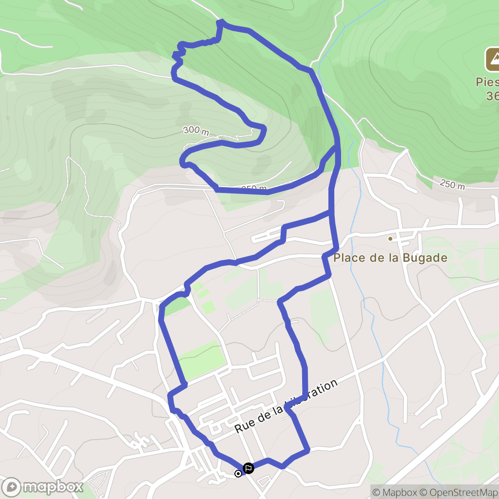 Puget-Ville : carte du parcours de randonnée - France