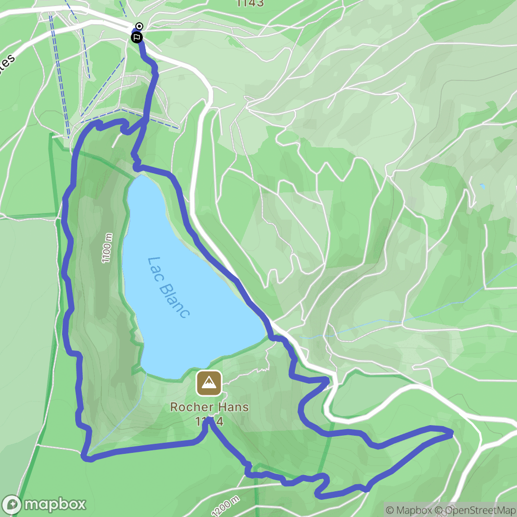Orbey : carte du parcours de randonnée - France
