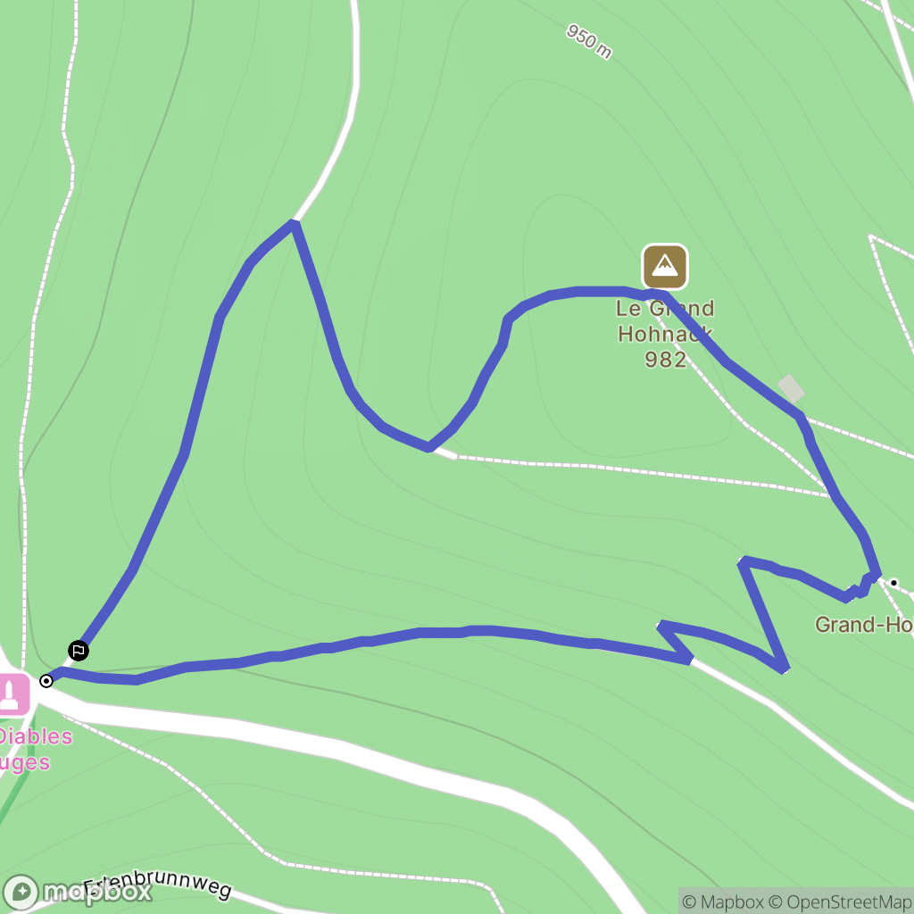 Wihr-au-Val : carte du parcours de randonnée - France