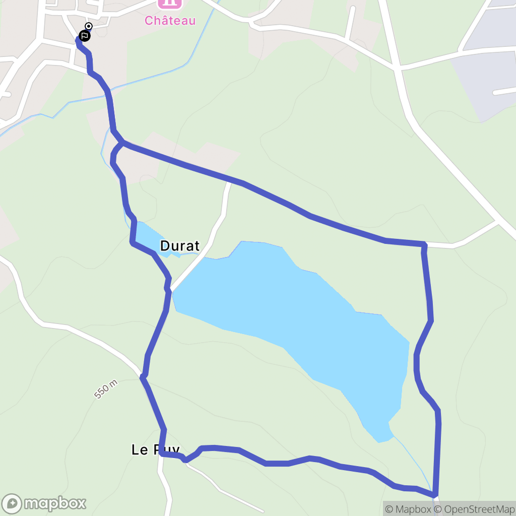 Pionsat : carte du parcours de randonnée - France