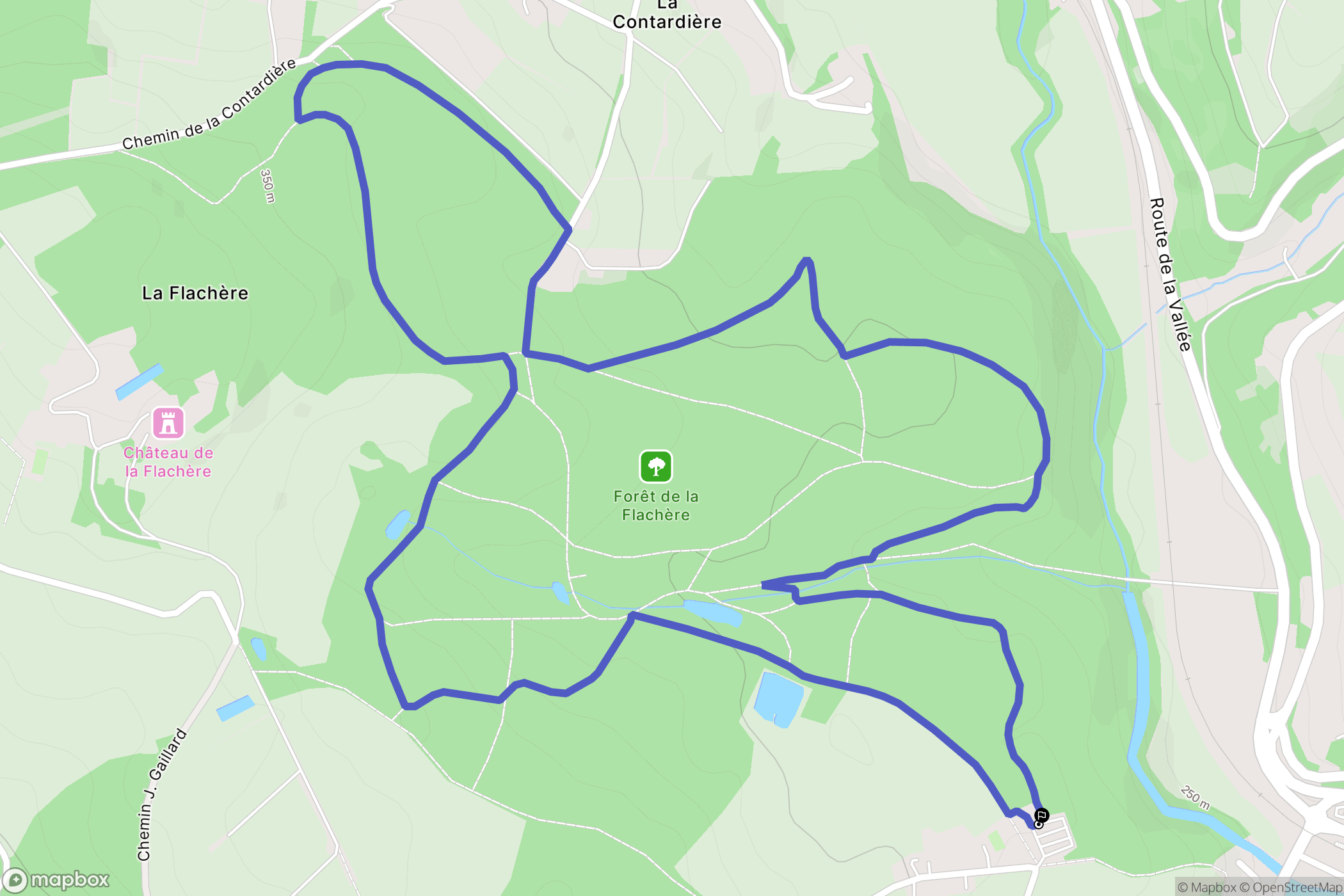 Légny : carte du parcours de randonnée - France