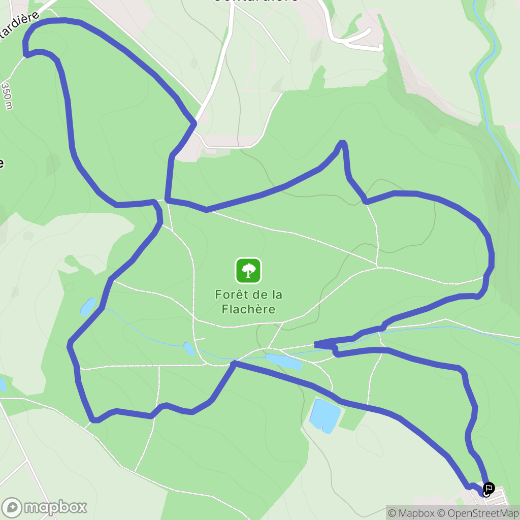 Légny : carte du parcours de randonnée - France
