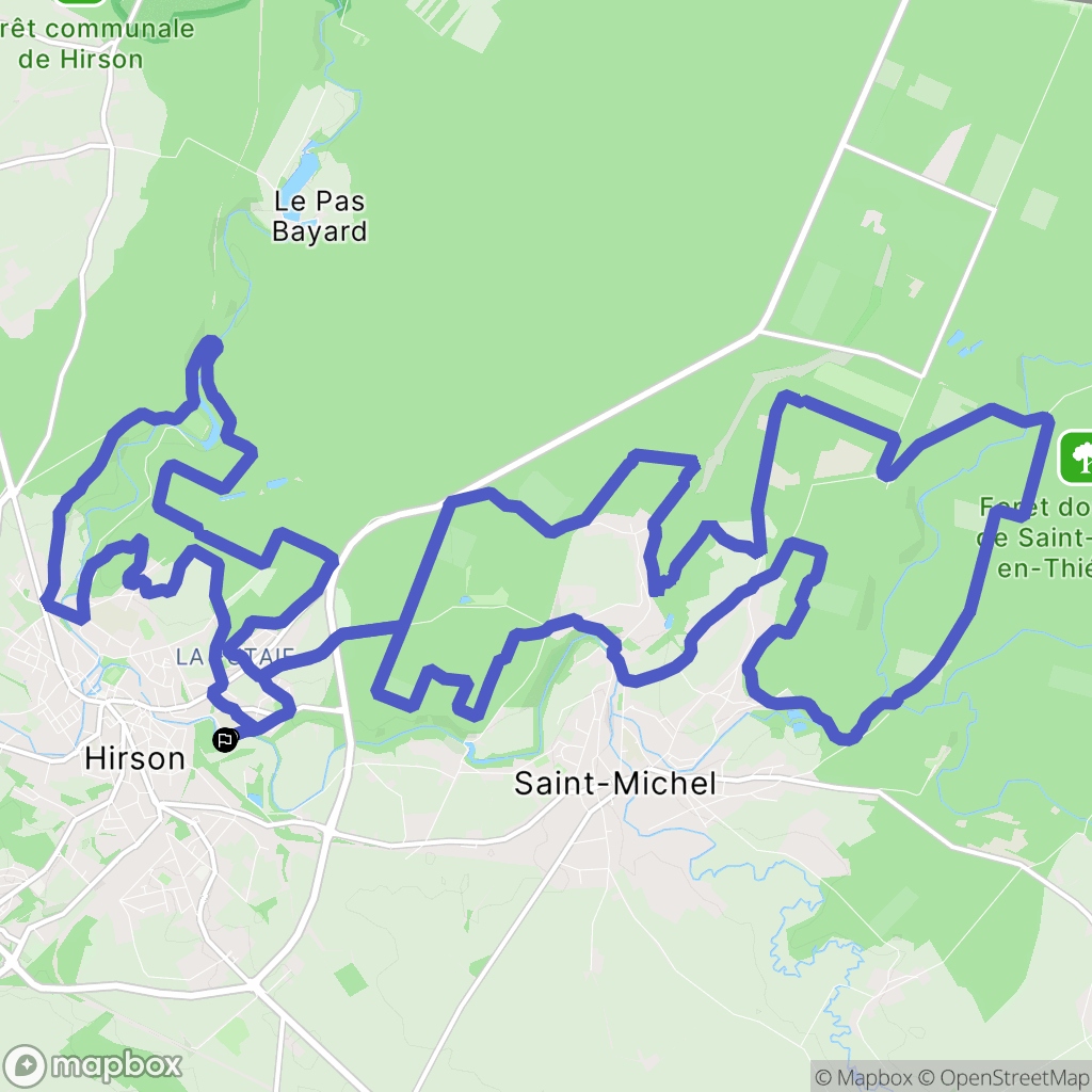 Hirson : carte du parcours de randonnée - France