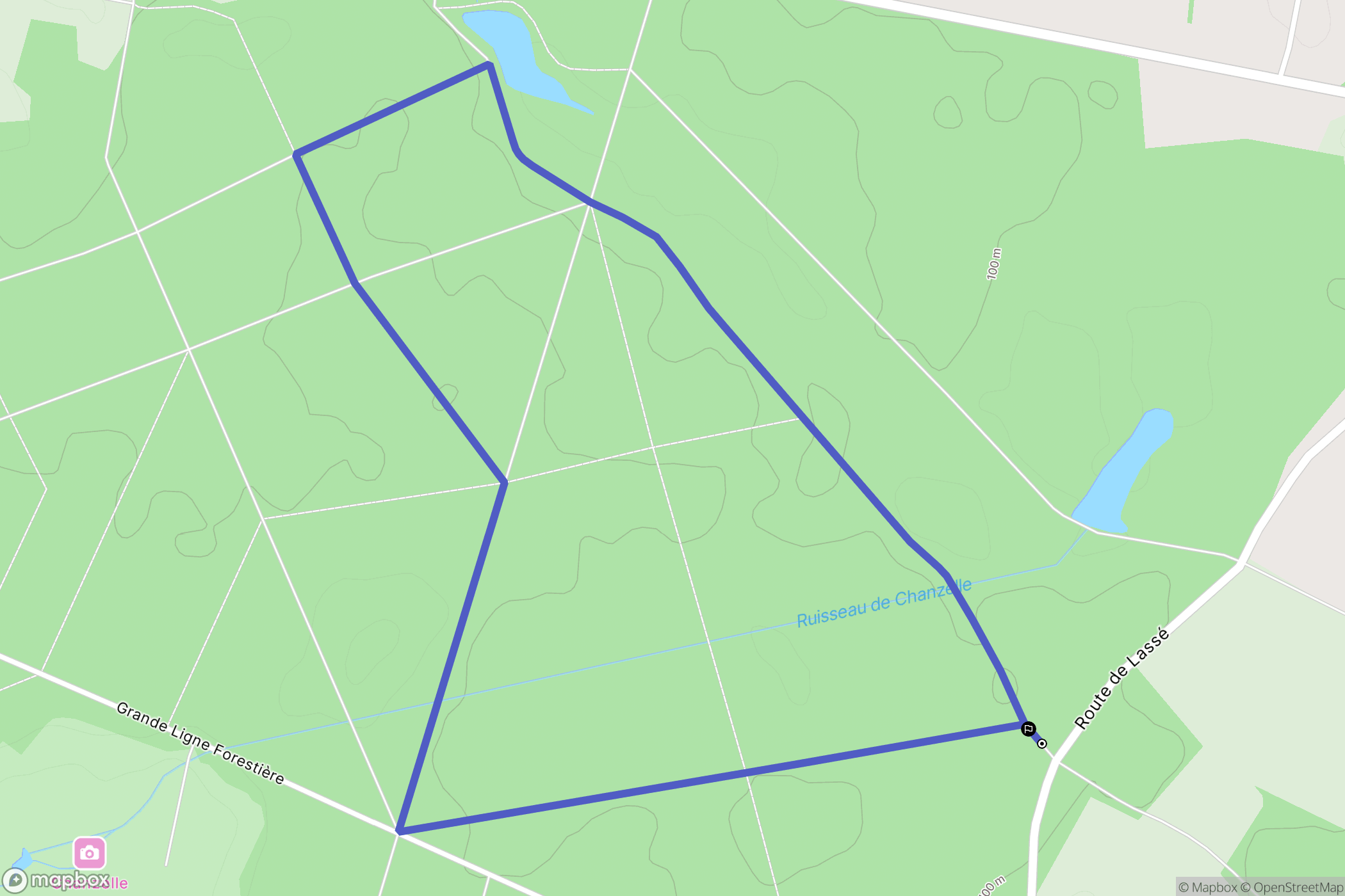 Noyant-Villages : carte du parcours de randonnée - France