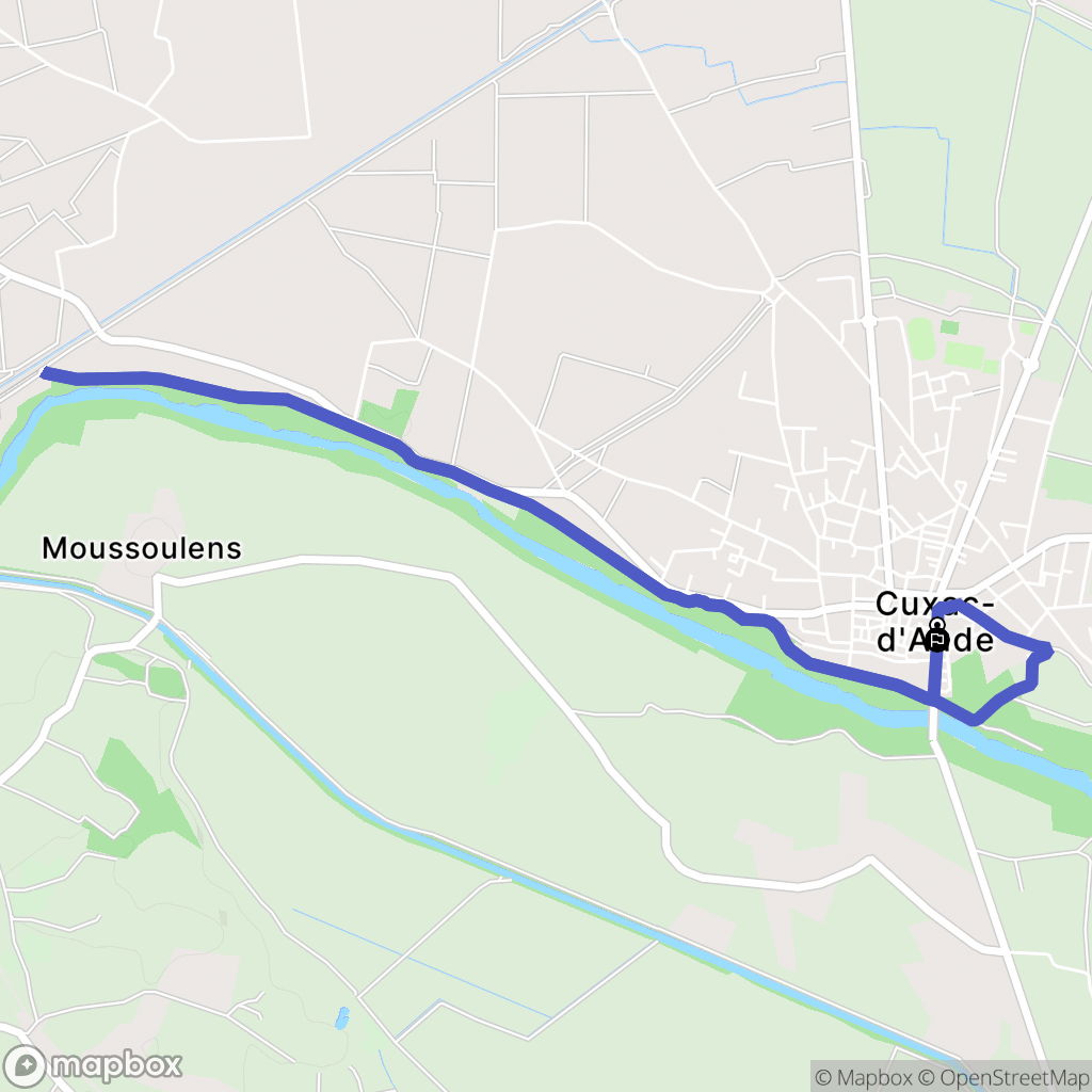 Cuxac-d'Aude : carte du parcours de randonnée - France