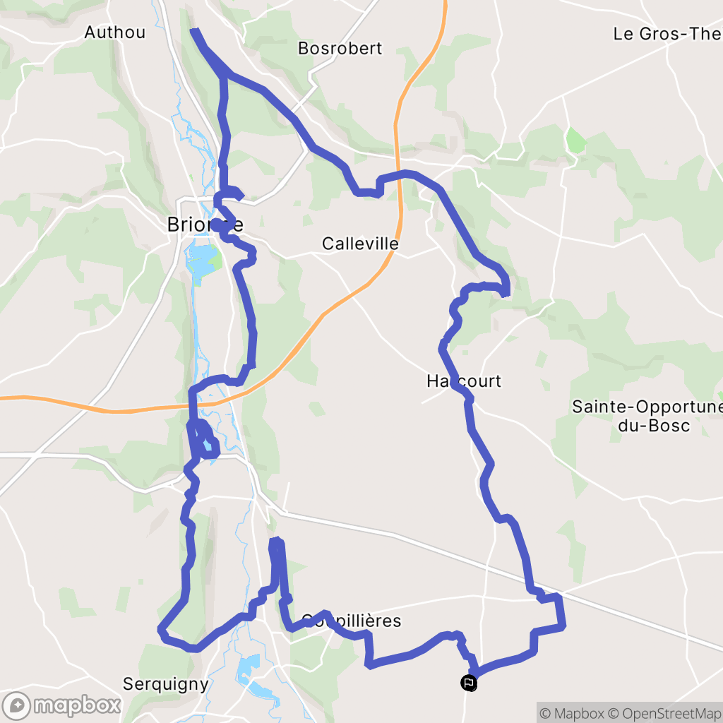 Goupil-Othon : carte du parcours de randonnée - France