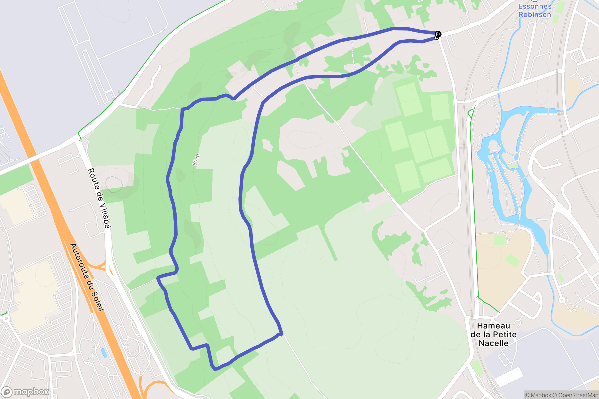 Lisses : carte du parcours de randonnée - France