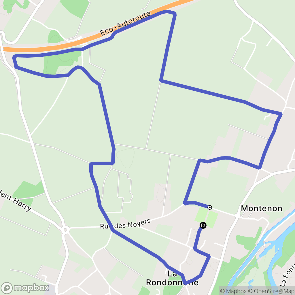 Corquilleroy : carte du parcours de randonnée - France