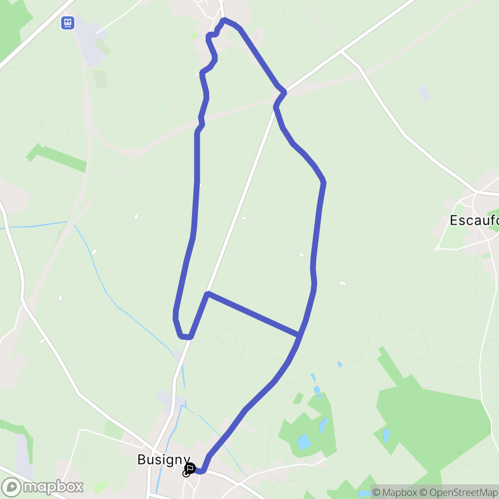 Busigny : carte du parcours de randonnée - France