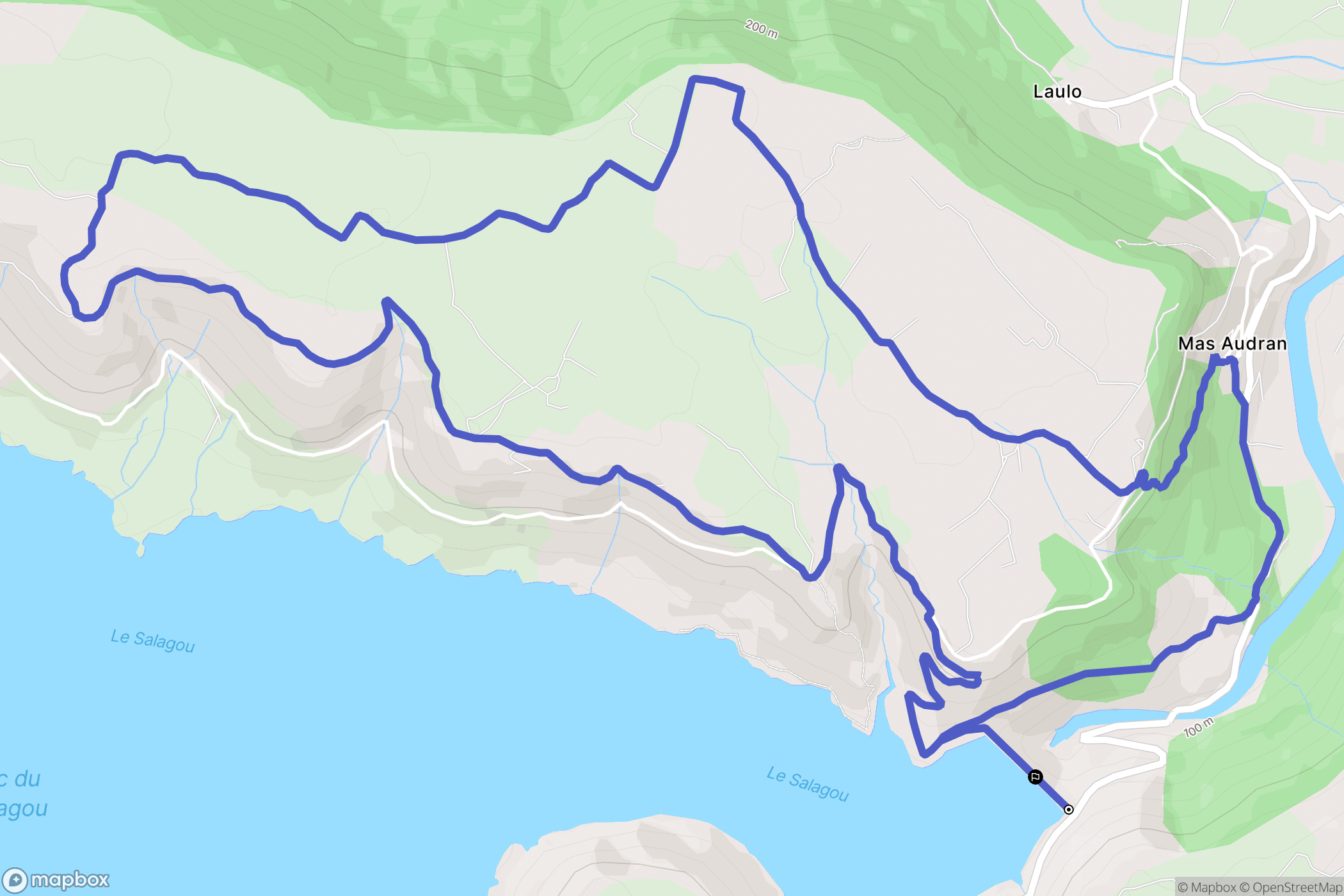Clermont-l'Hérault : carte du parcours de randonnée - France