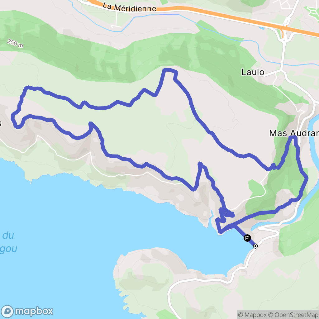 Clermont-l'Hérault : carte du parcours de randonnée - France