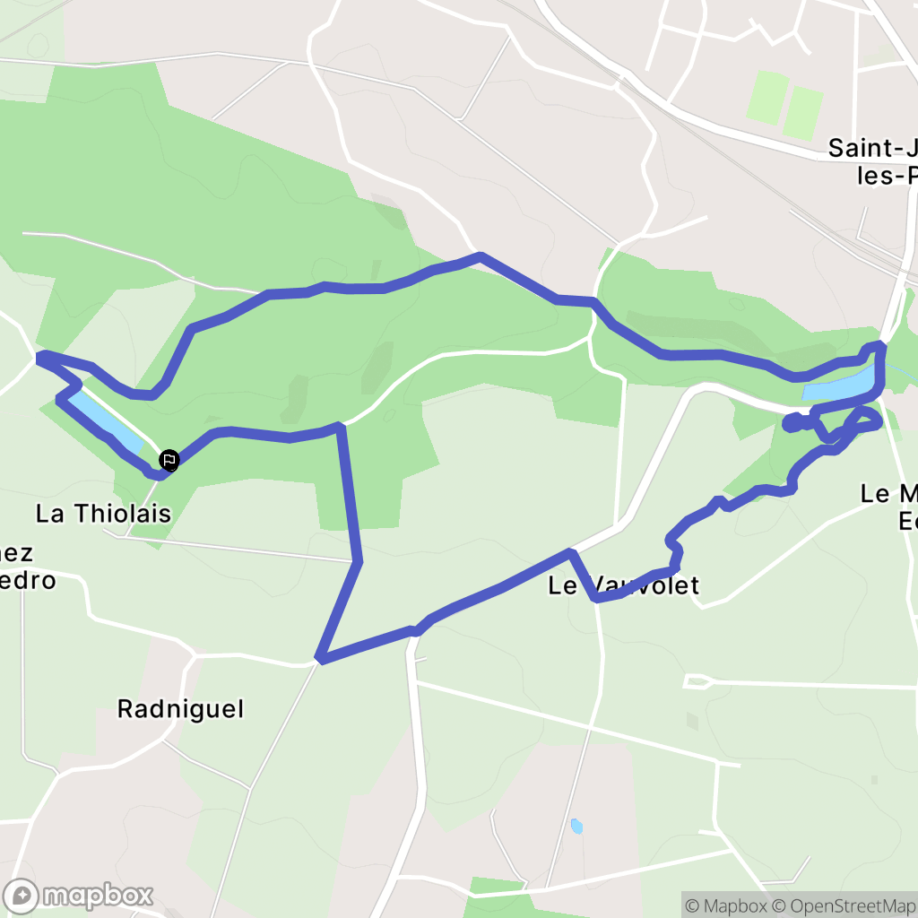 Saint-Jacut-les-Pins : carte du parcours de randonnée - France