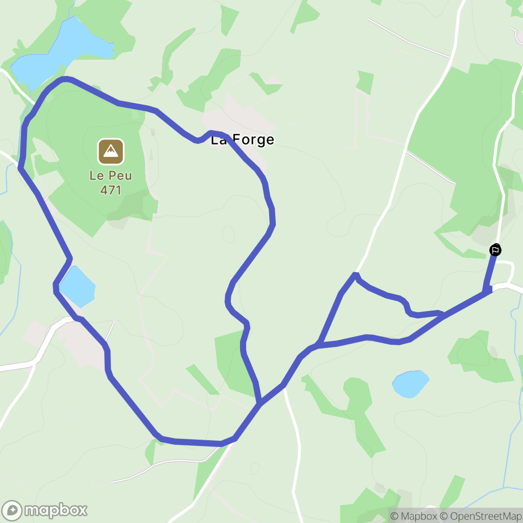 Saint-Vaury : carte du parcours de randonnée - France