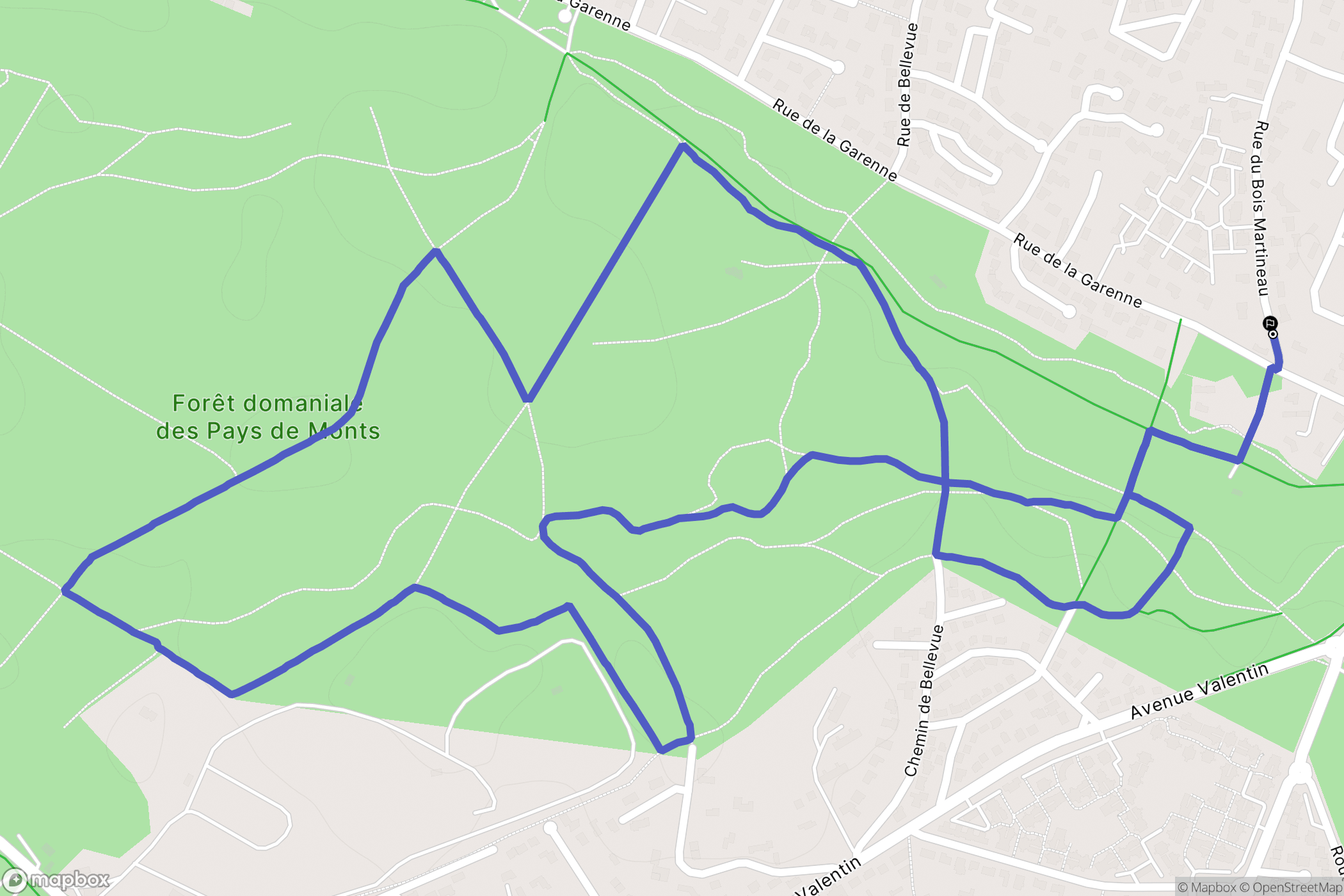 Saint-Jean-de-Monts : carte du parcours de randonnée - France