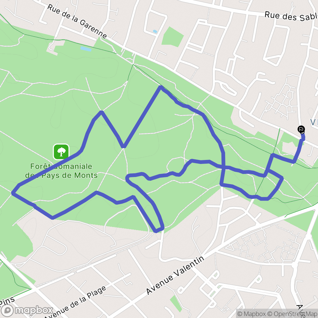 Saint-Jean-de-Monts : carte du parcours de randonnée - France
