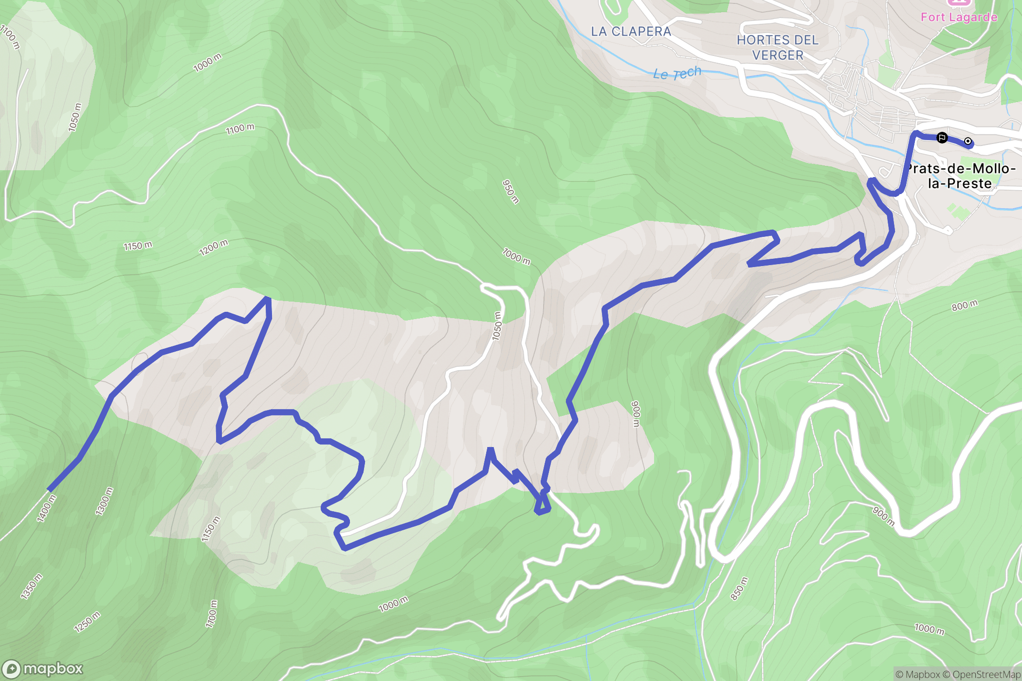 Prats-de-Mollo-la-Preste : carte du parcours de randonnée - France