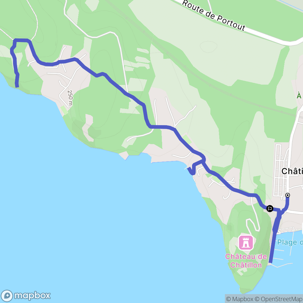 Chindrieux : carte du parcours de randonnée - France