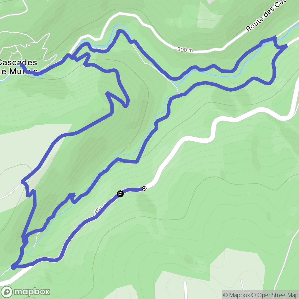 Albussac : carte du parcours de randonnée - France