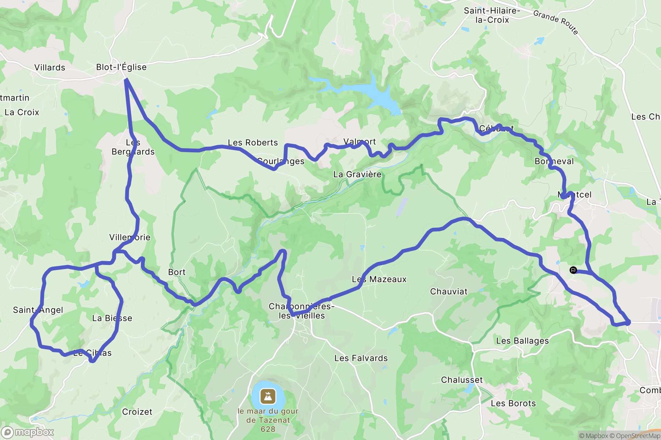Montcel : carte du parcours de randonnée - France