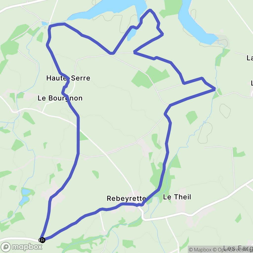 Saint-Chabrais : carte du parcours de randonnée - France