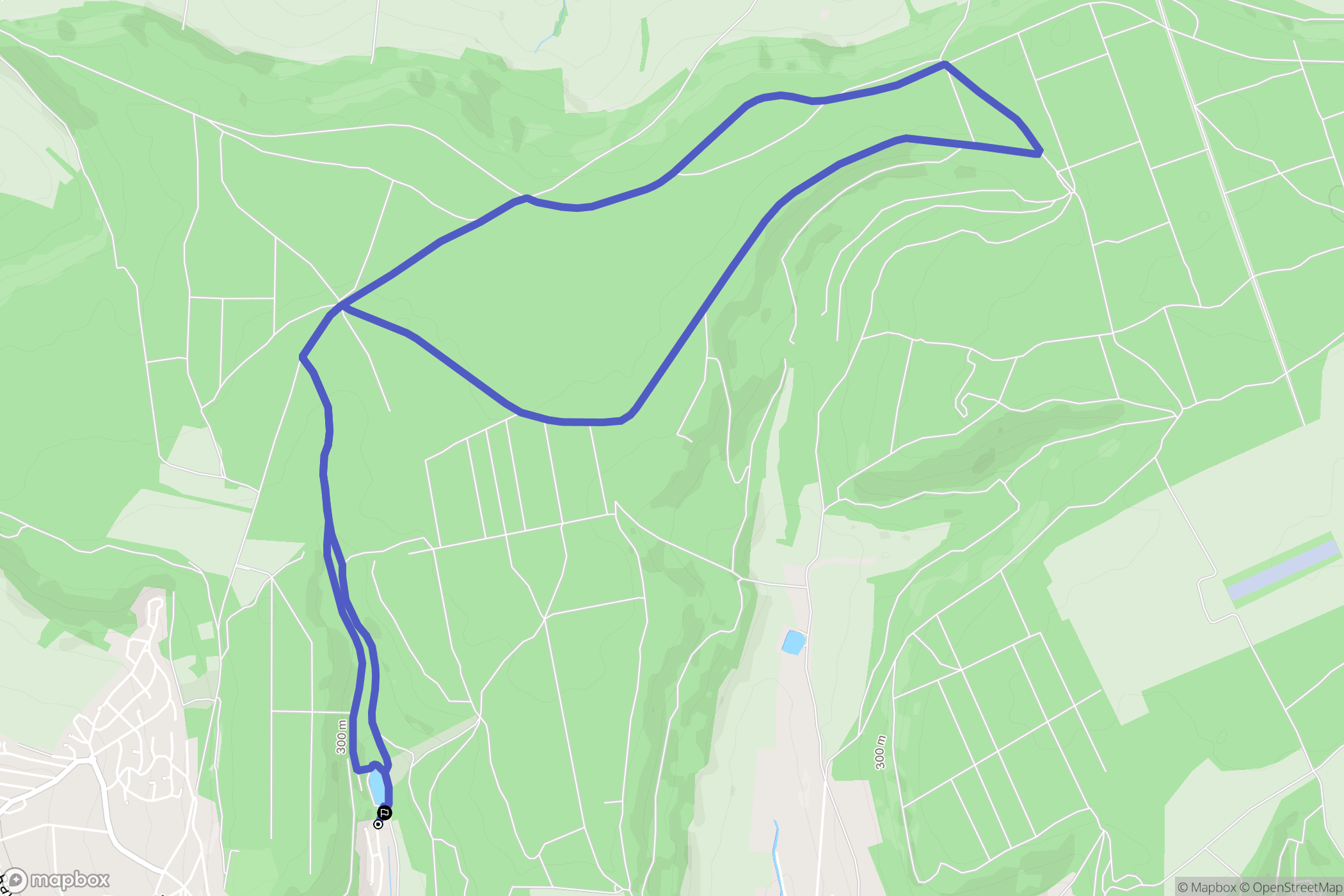 Bouxières-aux-Dames : carte du parcours de randonnée - France