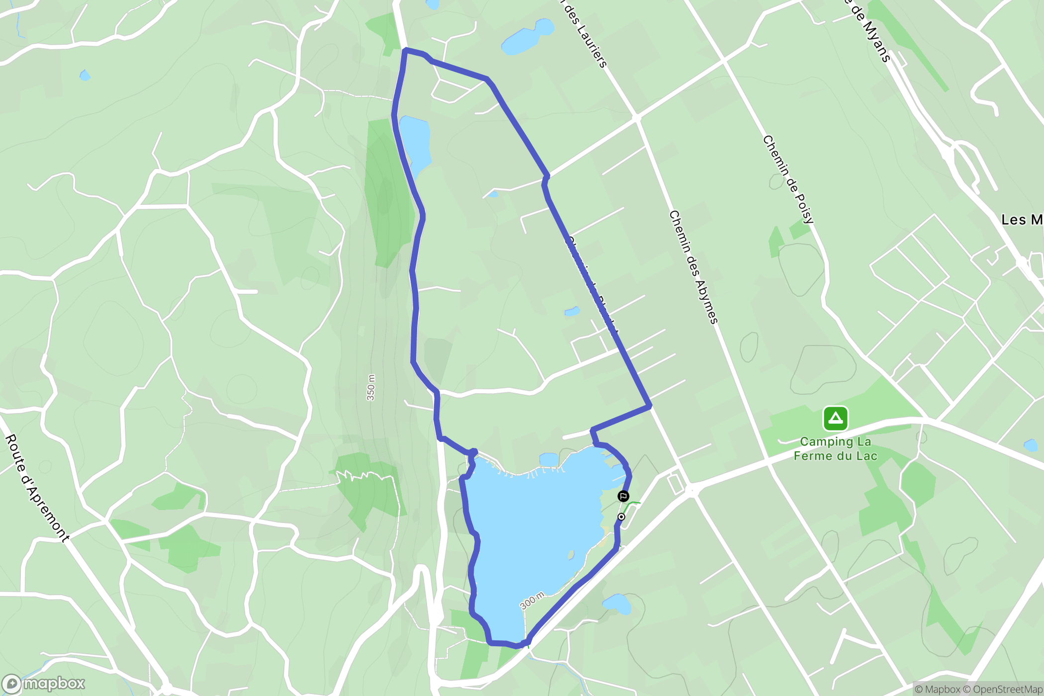 Porte-de-Savoie : carte du parcours de randonnée - France