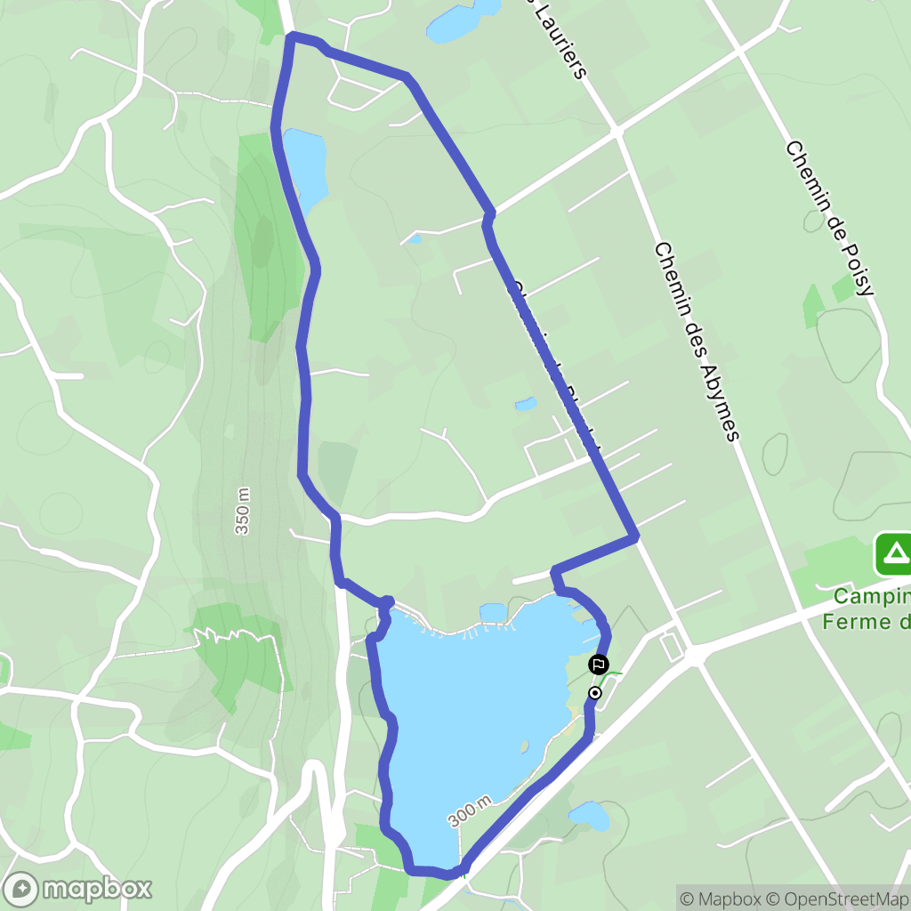 Porte-de-Savoie : carte du parcours de randonnée - France