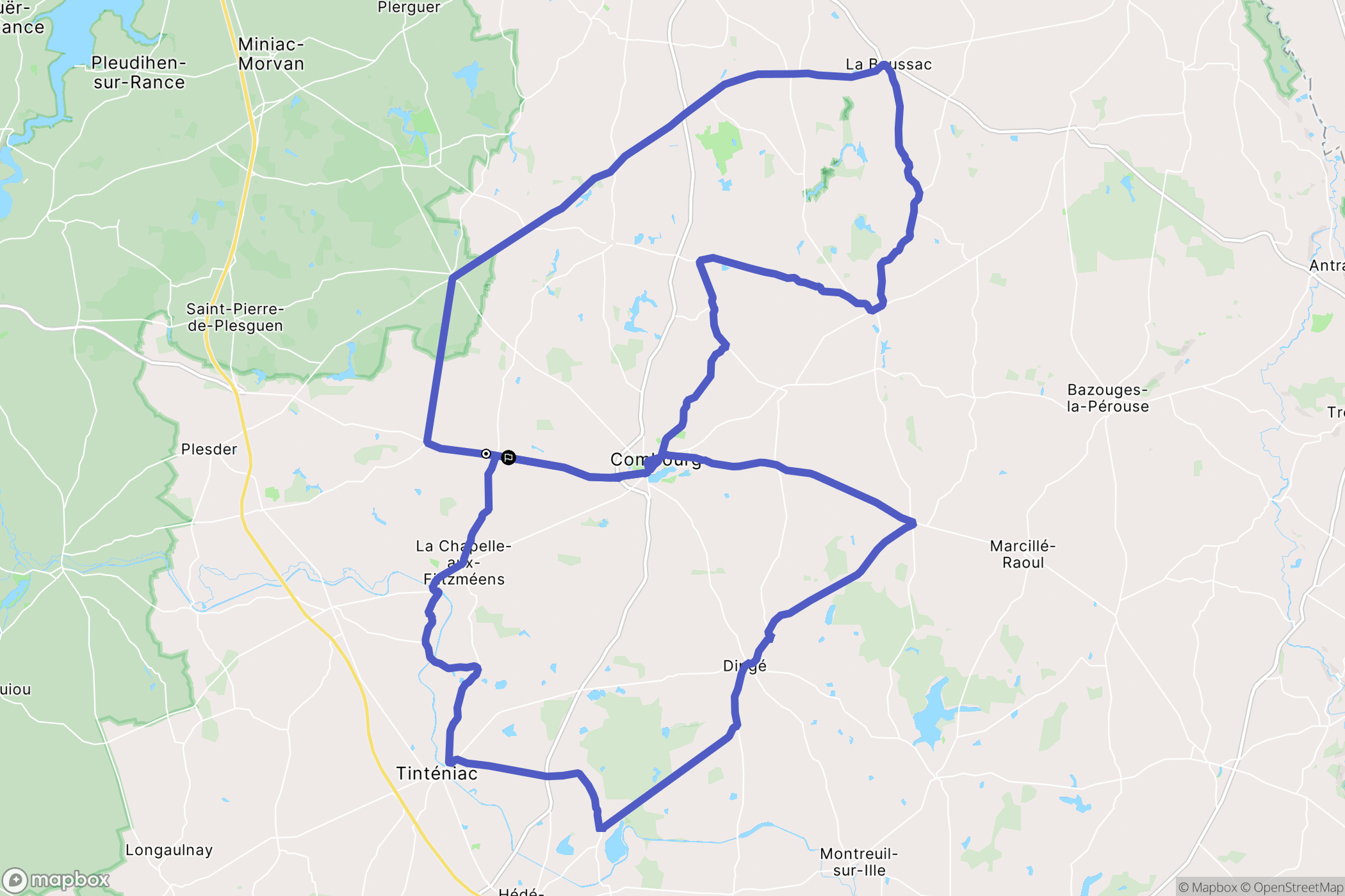 Meillac : carte du parcours de randonnée - France