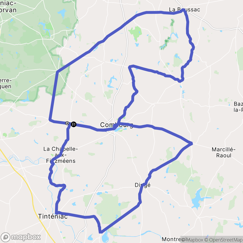 Meillac : carte du parcours de randonnée - France