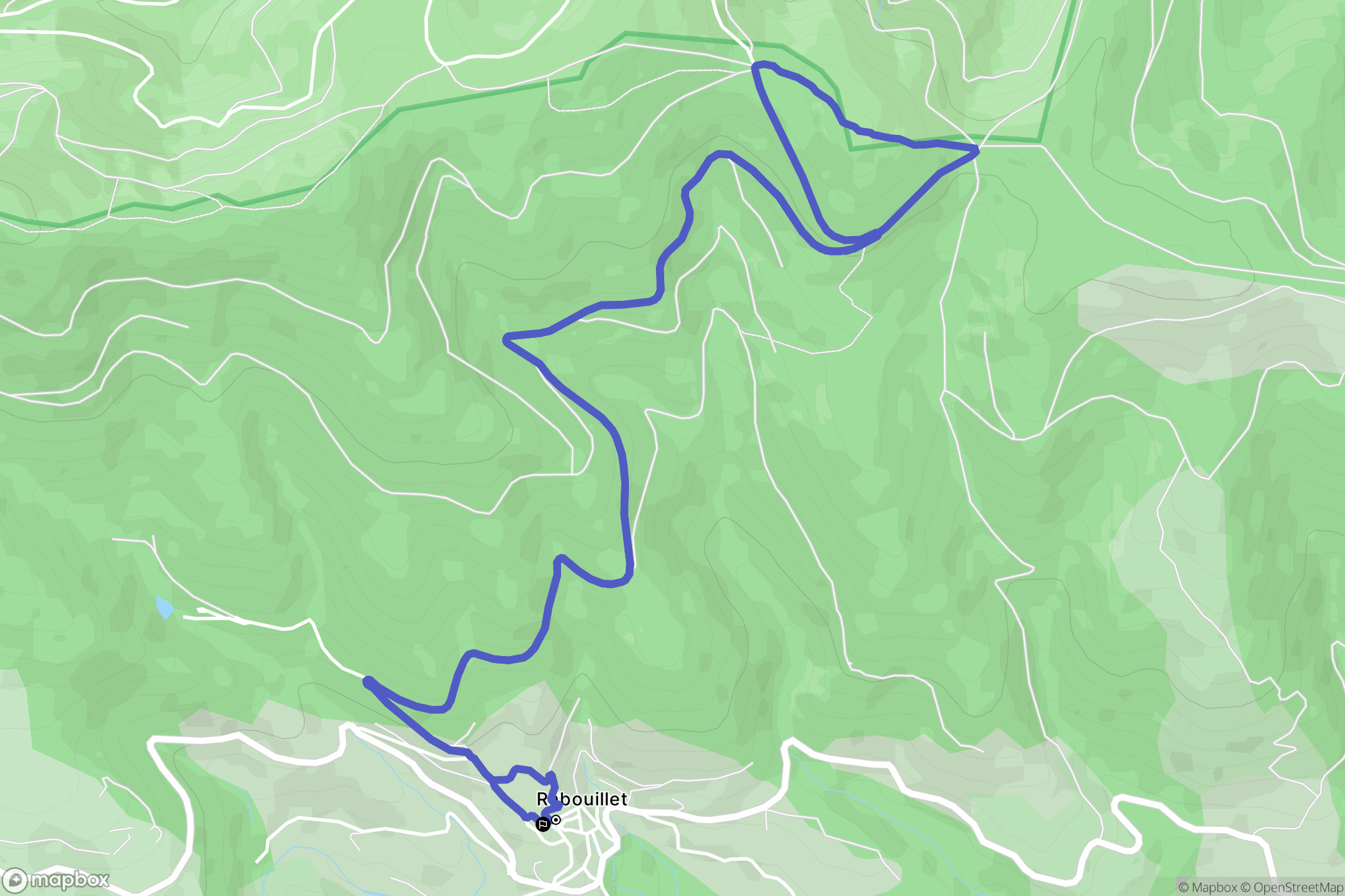 Rabouillet : carte du parcours de randonnée - France