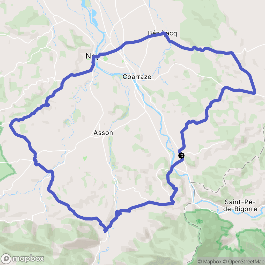 Montaut : carte du parcours de randonnée - France
