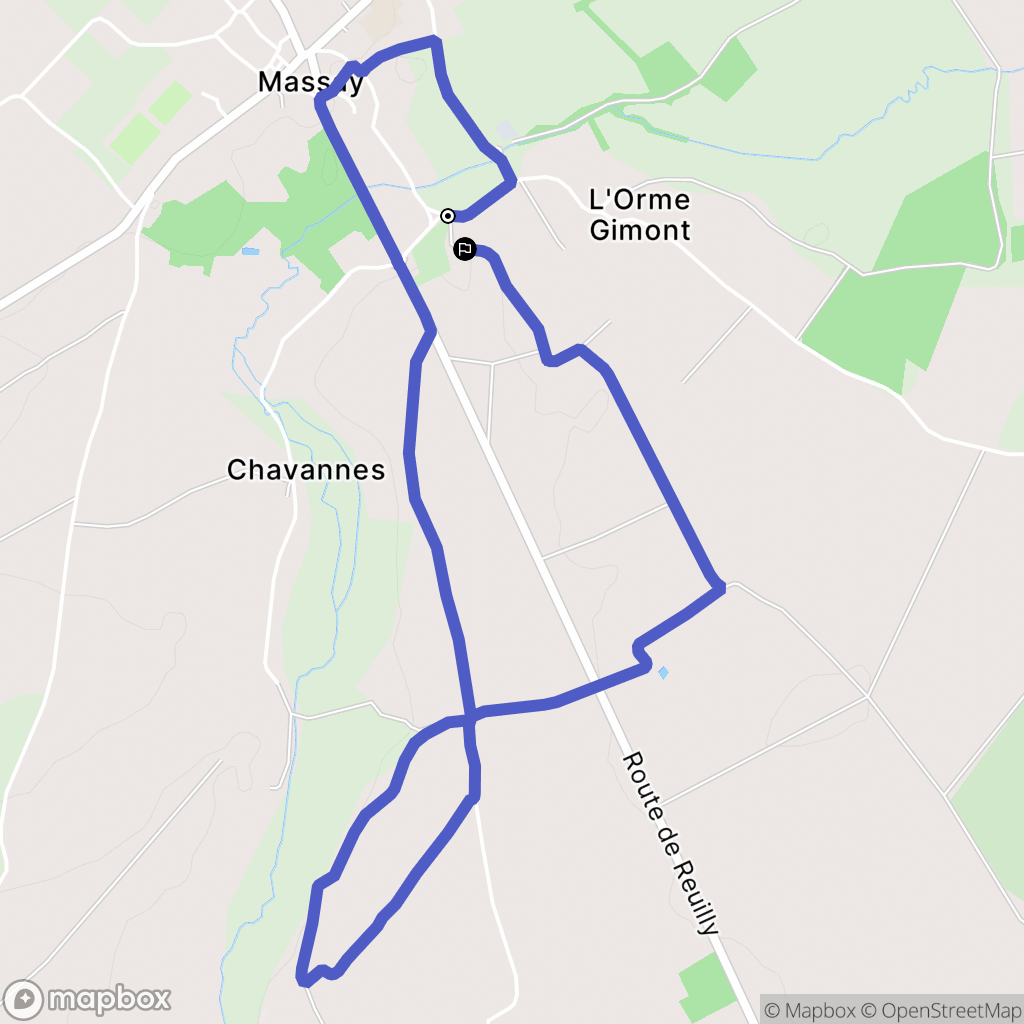 Massay : carte du parcours de randonnée - France
