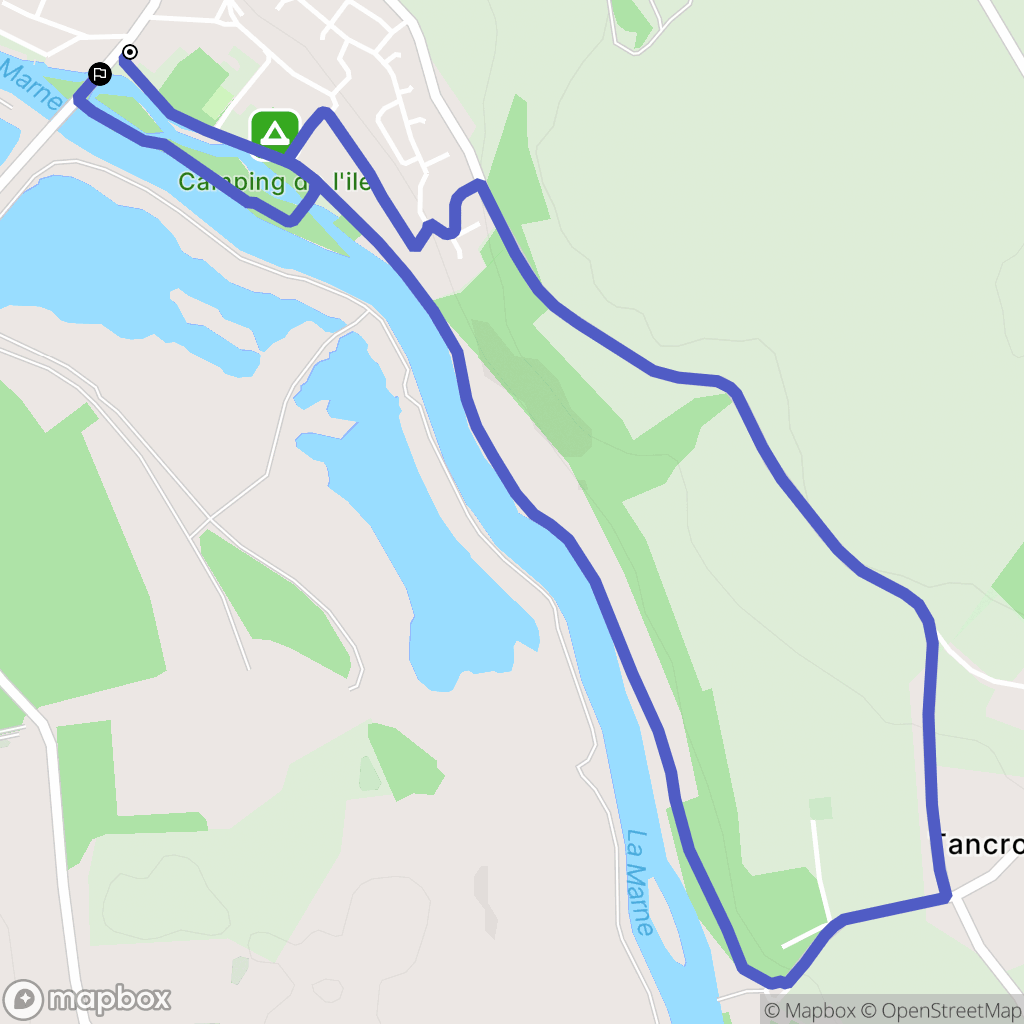 Mary-sur-Marne : carte du parcours de randonnée - France