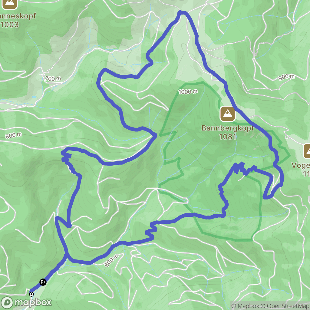 Wegscheid : carte du parcours de randonnée - France
