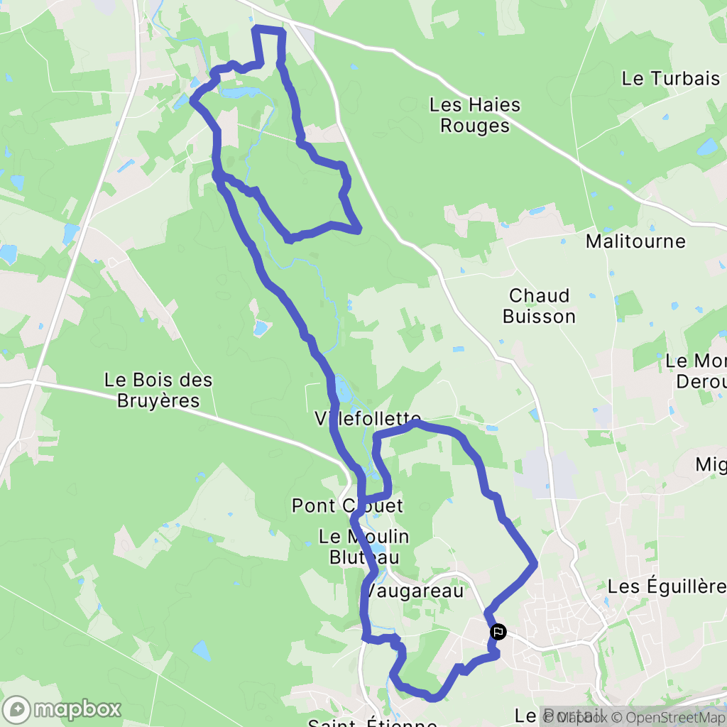 Luynes : carte du parcours de randonnée - France