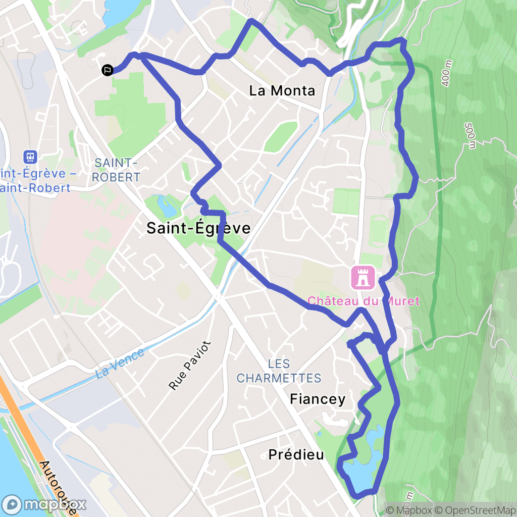 Saint-Égrève : carte du parcours de randonnée - France