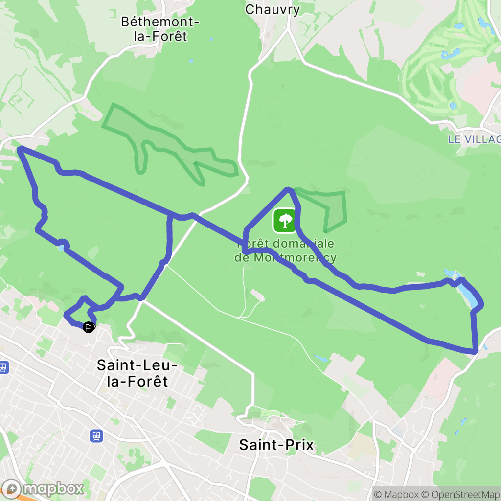 Saint-Leu-la-Forêt : carte du parcours de randonnée - France