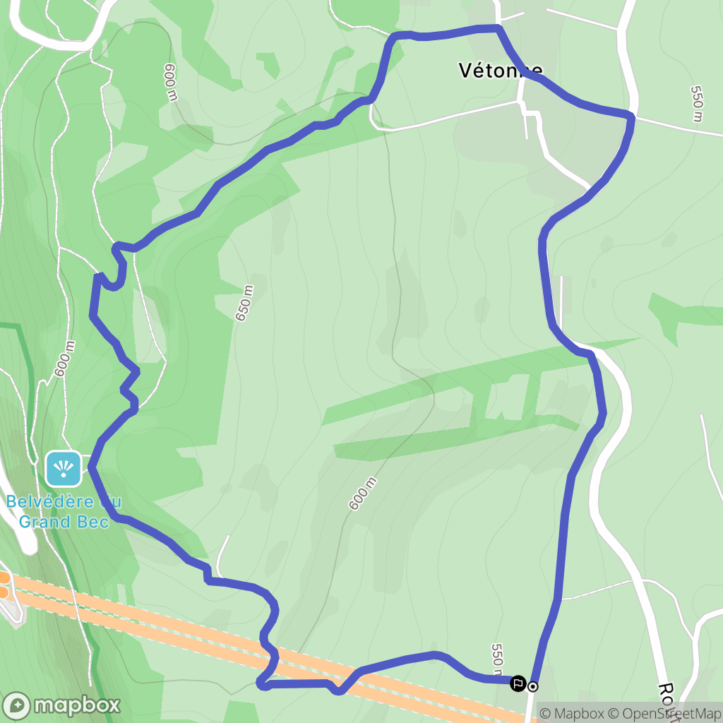 Dullin : carte du parcours de randonnée - France