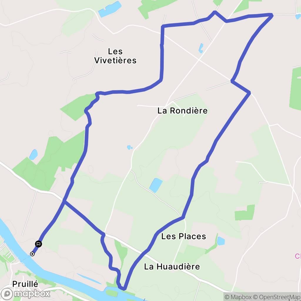 Longuenée-en-Anjou : carte du parcours de randonnée - France