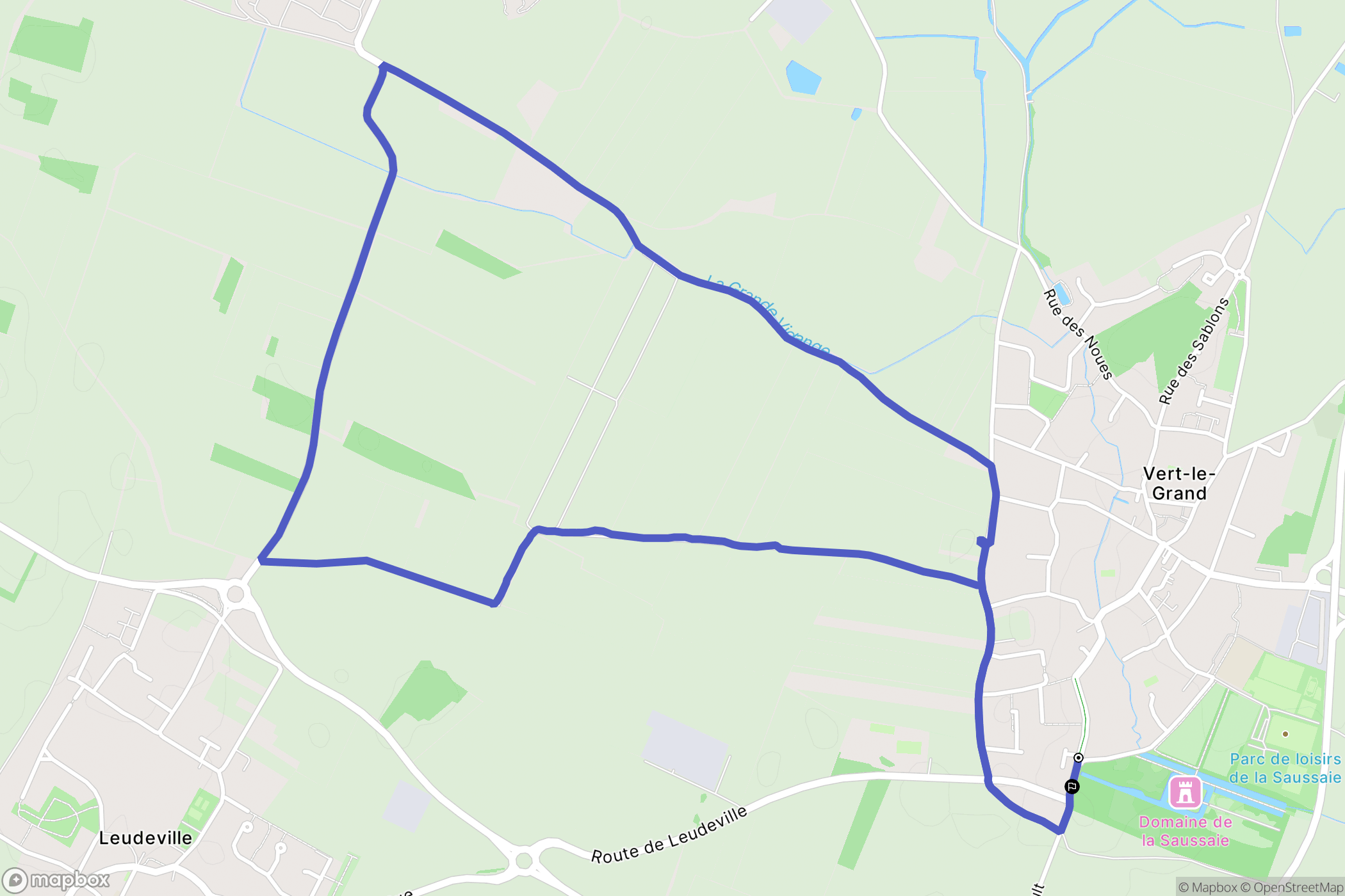 Vert-le-Grand : carte du parcours de randonnée - France
