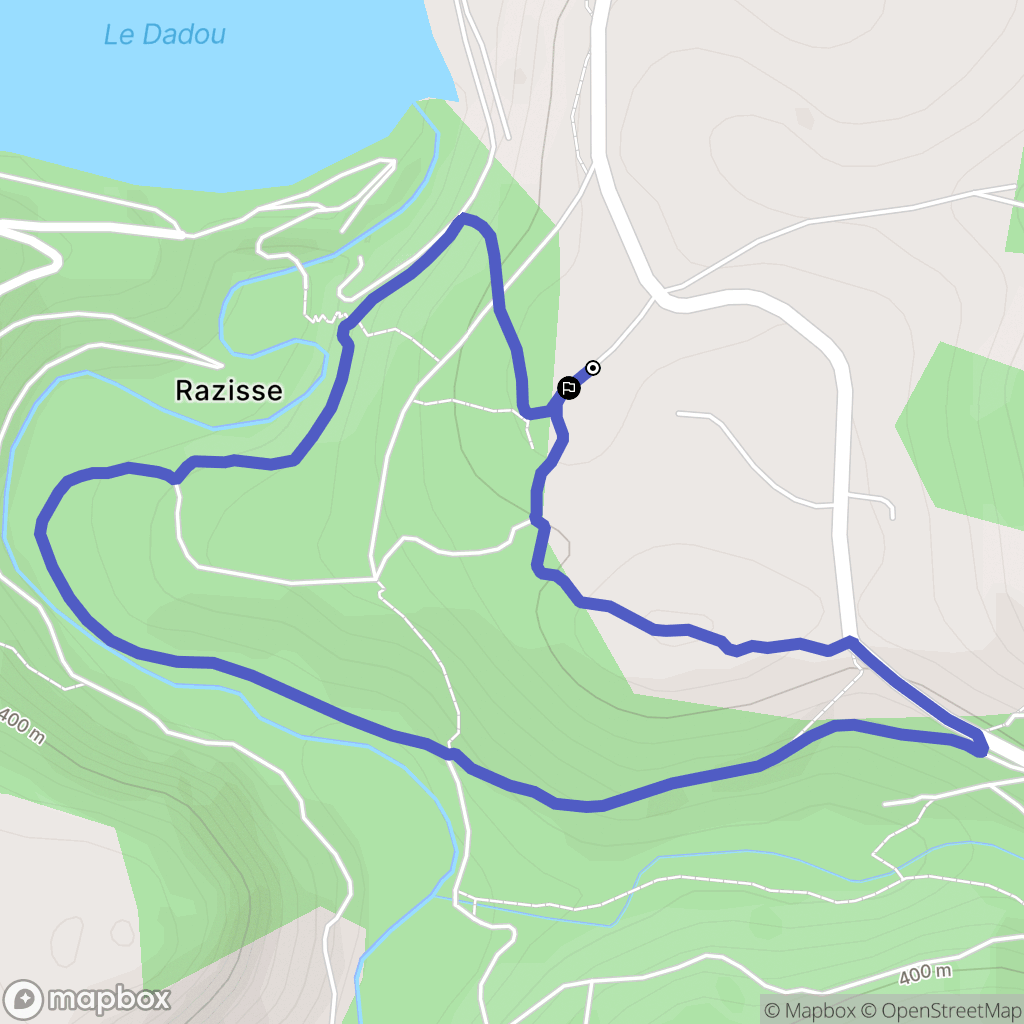 Mont-Roc : carte du parcours de randonnée - France