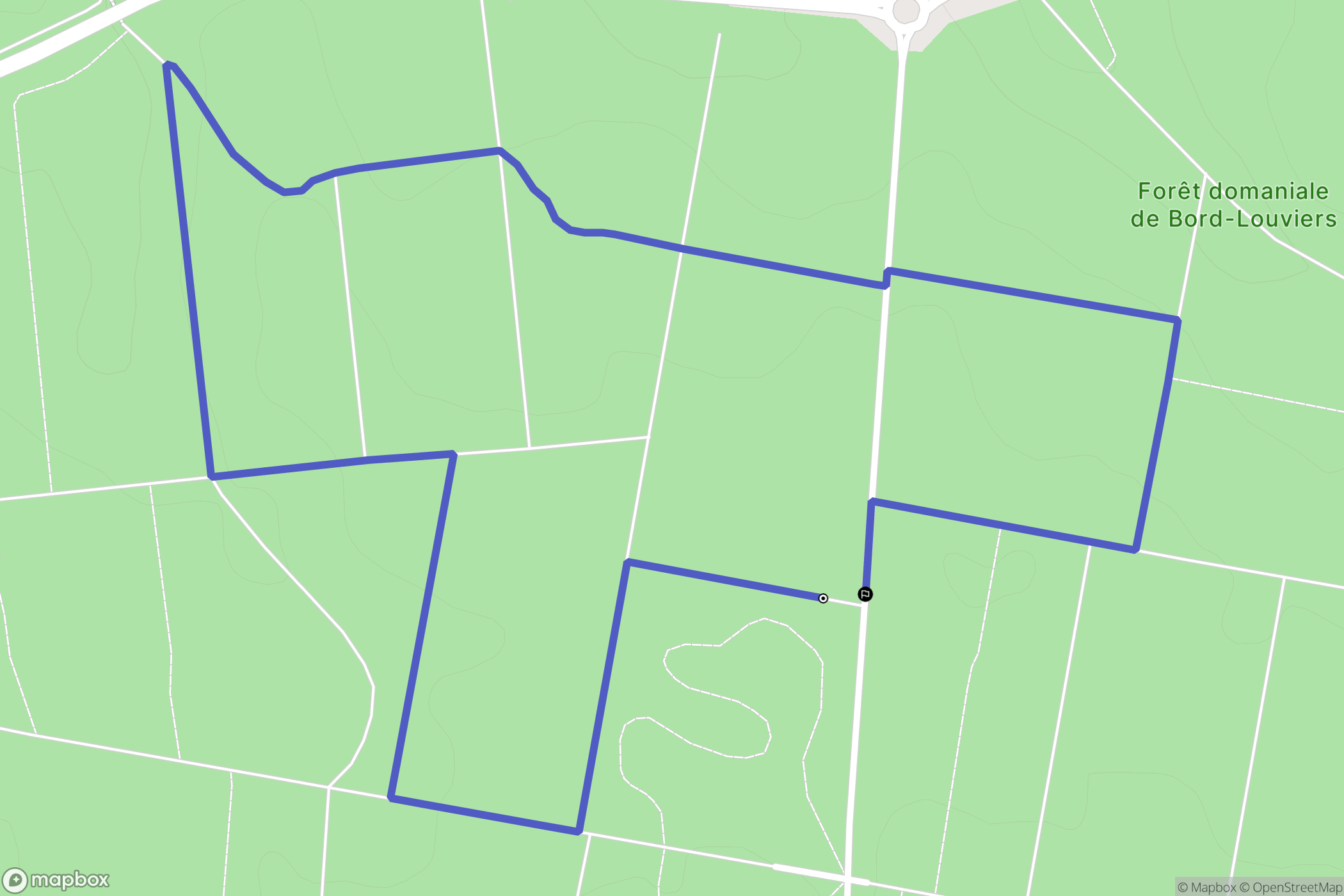 Les Damps : carte du parcours de randonnée - France