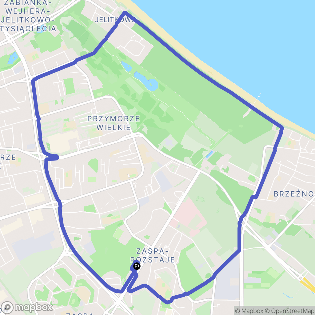 Gdańsk: mapa trasy - Poland