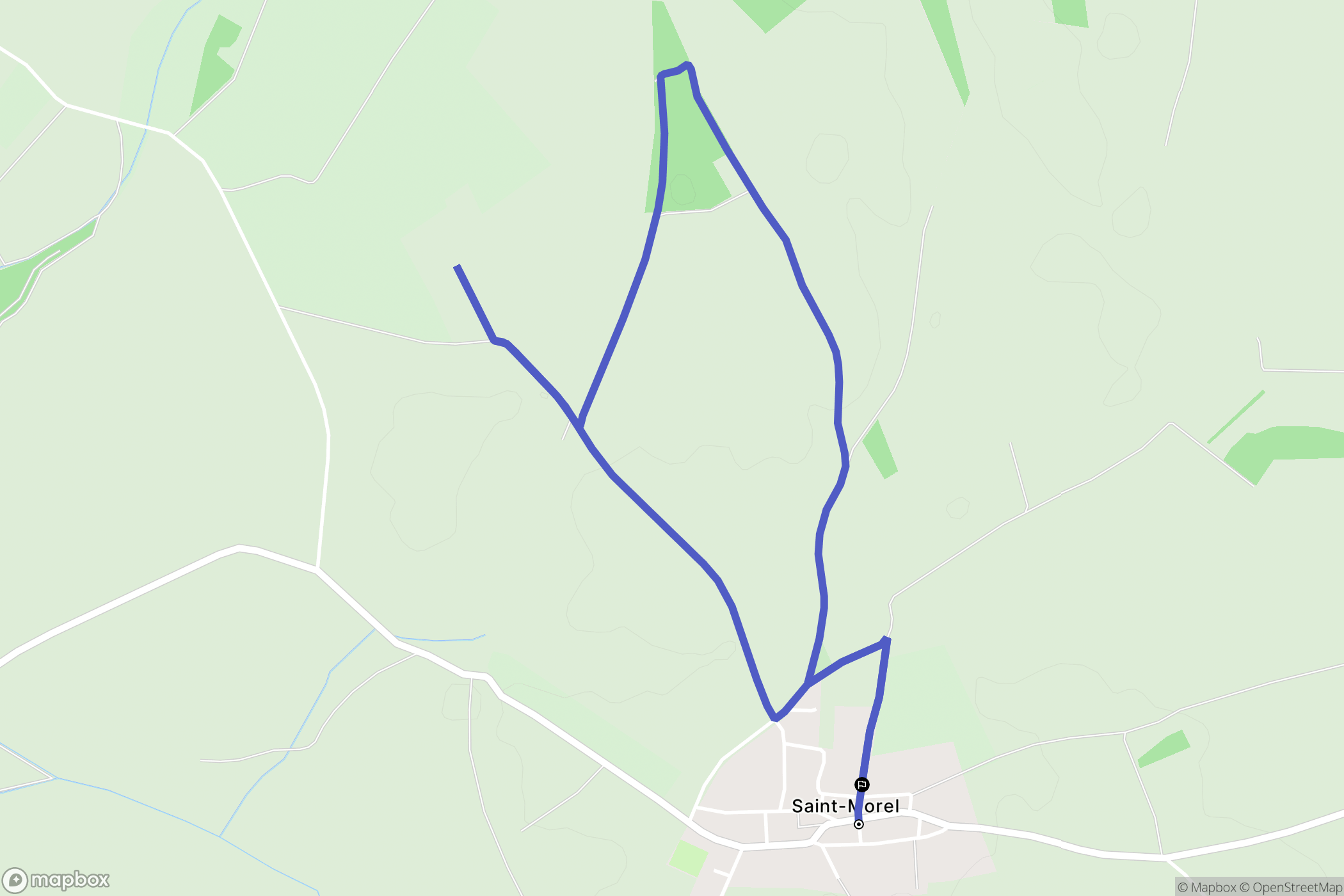 Saint-Morel : carte du parcours de randonnée - France
