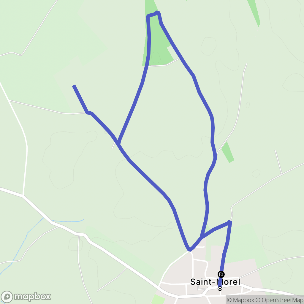 Saint-Morel : carte du parcours de randonnée - France